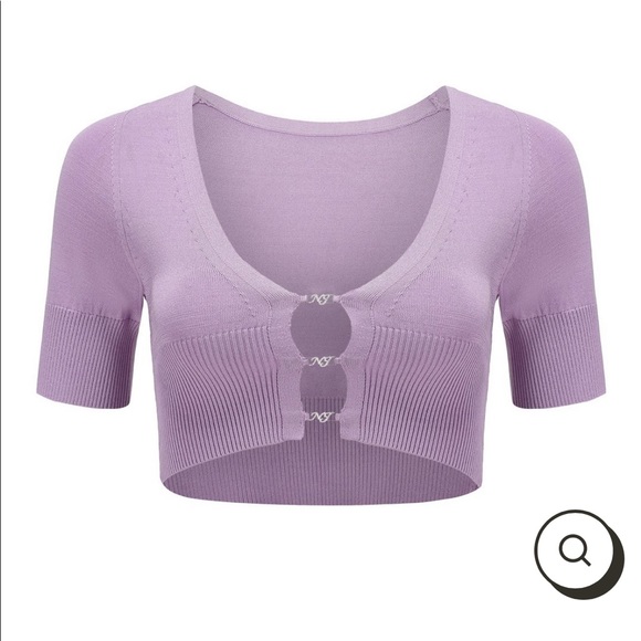 NWT Nana Jacqueline Purple Polly Crop Knit - Picture 2 of 5